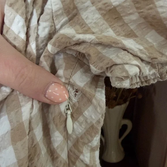 J. Crew Gingham Puff-Sleeve Midi Dress - Picture 7 of 7